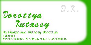 dorottya kutassy business card